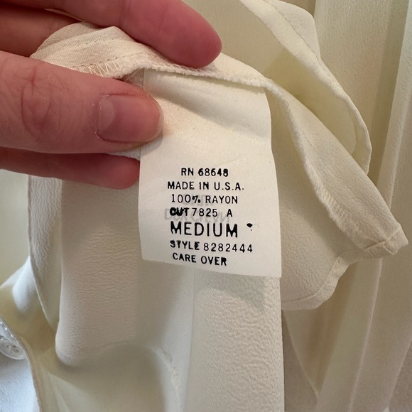 abs Vintage Cream/Pale Yellow Button Down (Medium) - Picture 4 of 6